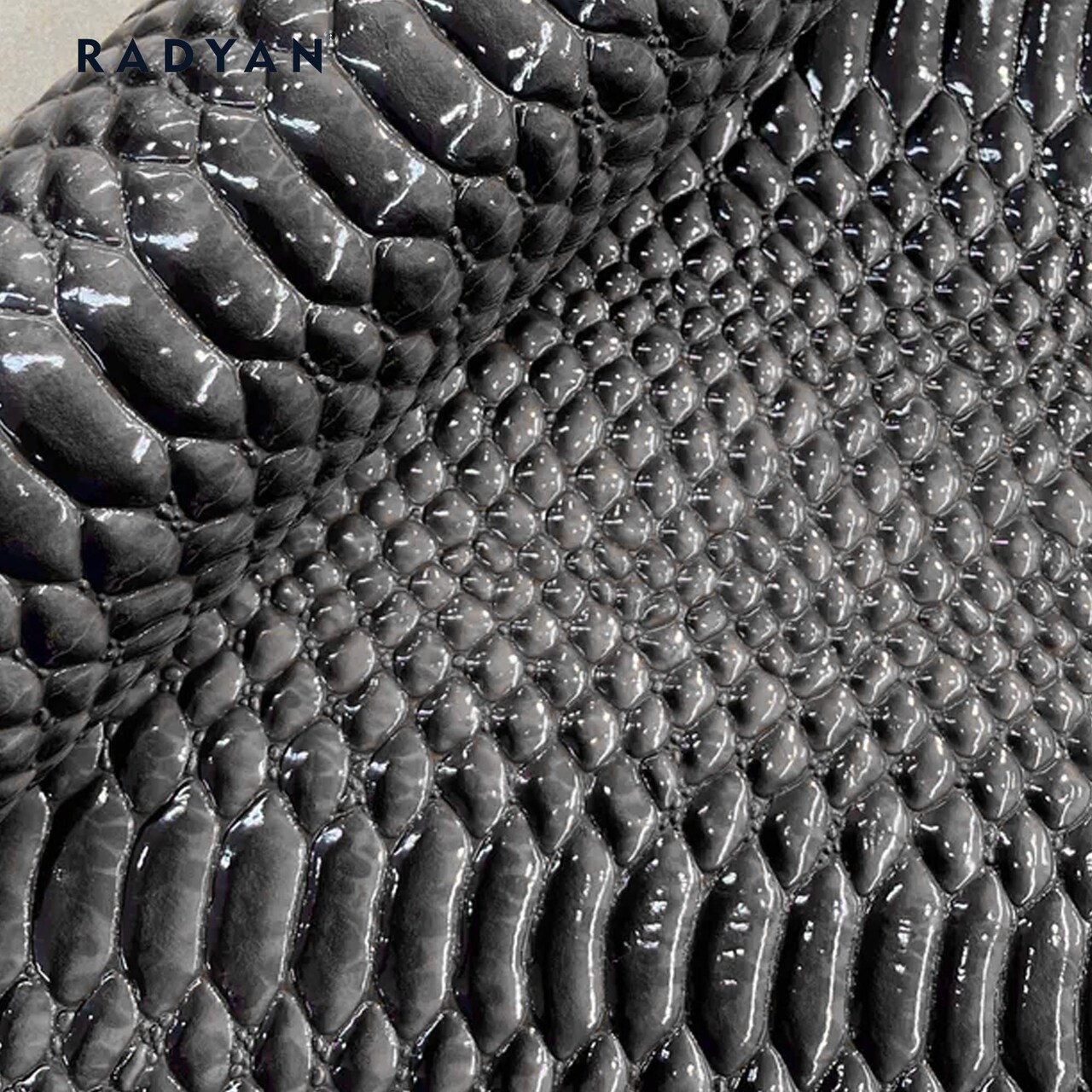 1 Yard Culebra Patent 3D Embossed Snake Skin Vinyl Fabric For Upholstery Handbags 54" Width